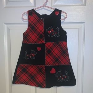 Bonnie Jean Dog Heart Corduroy Dress